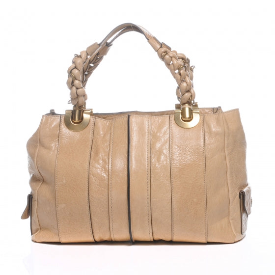 Chloe Leather Heloise Satchel Mastic 1 of 8