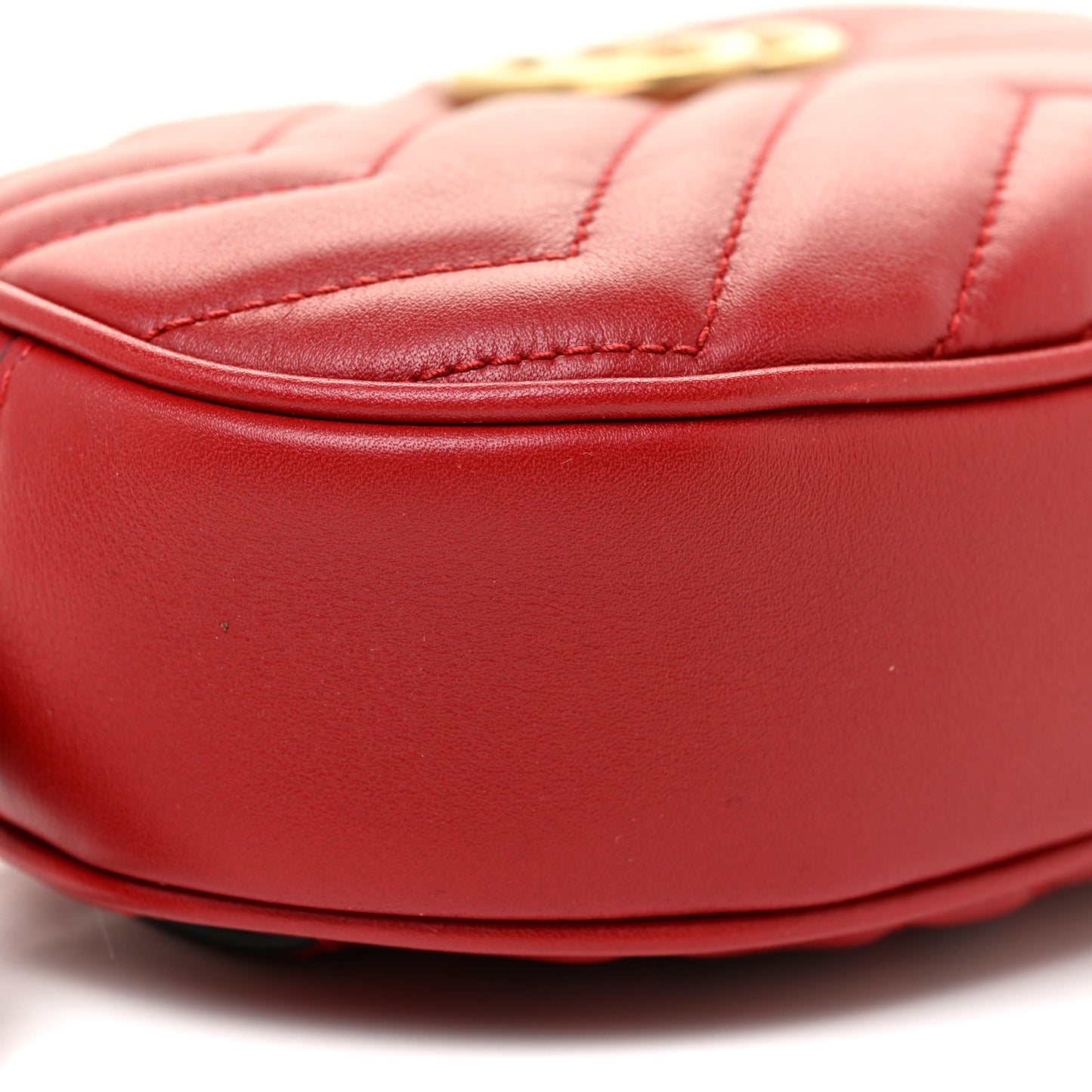 Calfskin Matelasse GG Marmont Belt Bag 85 34 Hibiscus Red