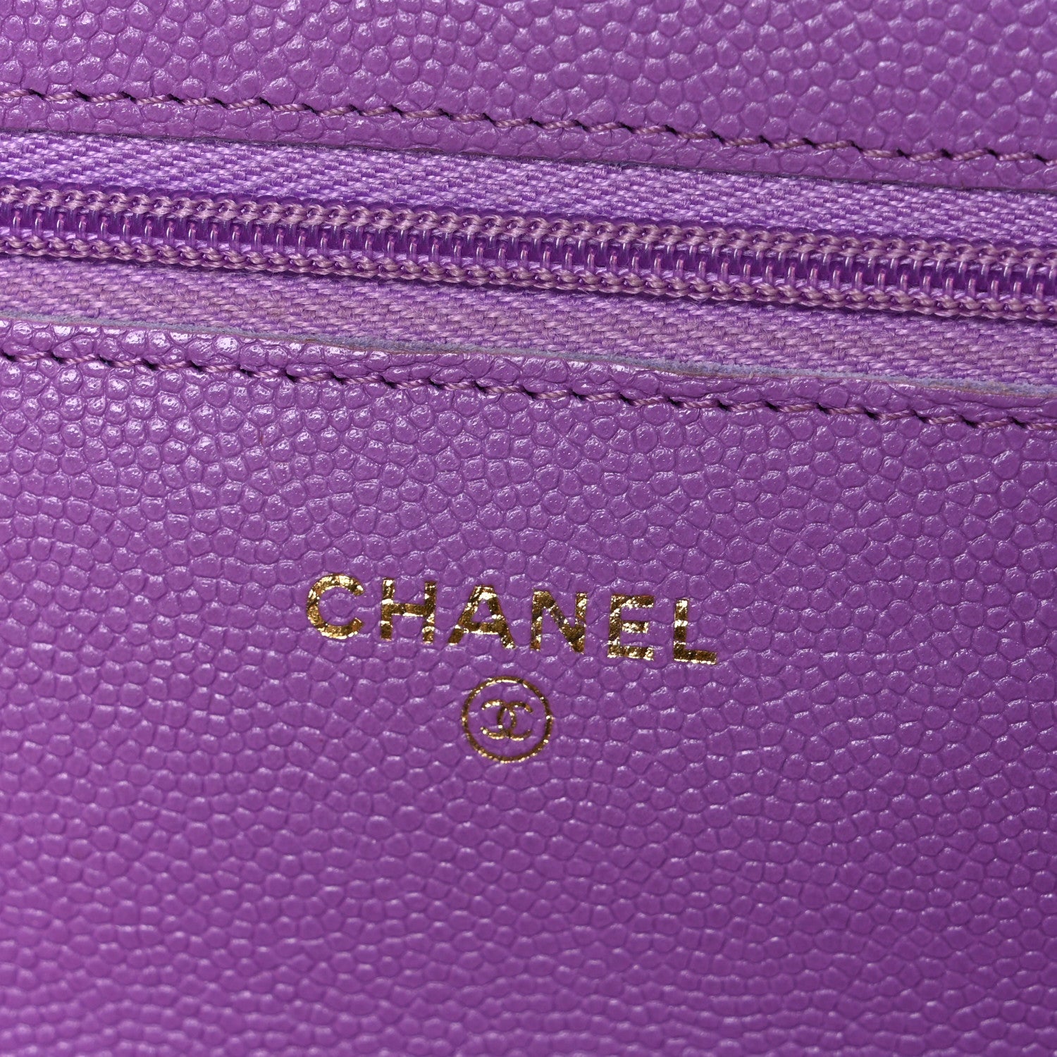 Chanel Caviar Quilted Wallet On Chain WOC Purple 6 of 12