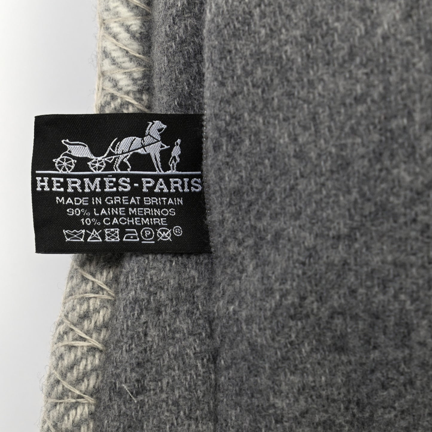 Wool Cashmere Avalon Paper Block Pillow Gris Acier