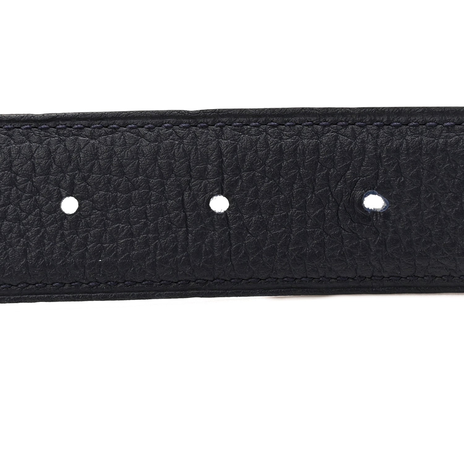 Hermes Box Togo 32mm Panache Belt 105 42 Black Bleu de Prusse 3 of 5