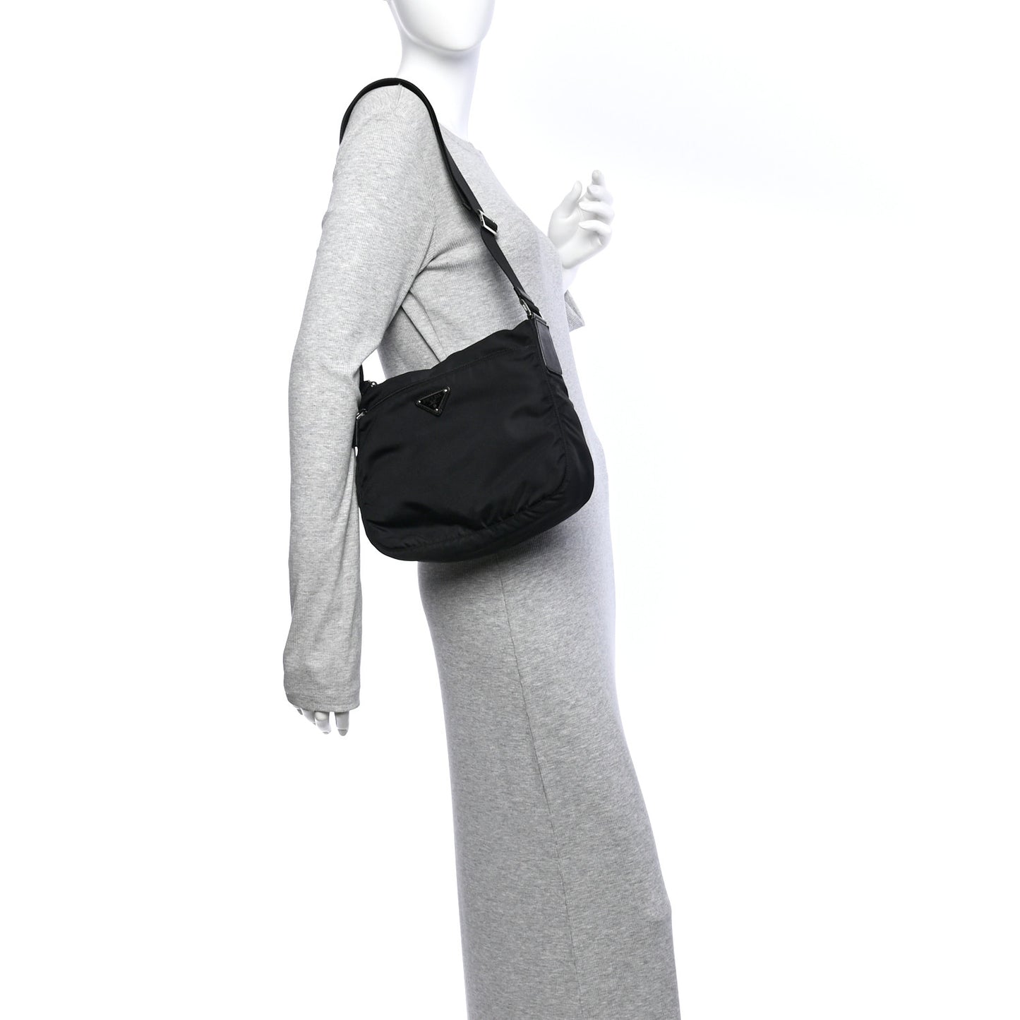 Nylon Vela Messenger Bag Black