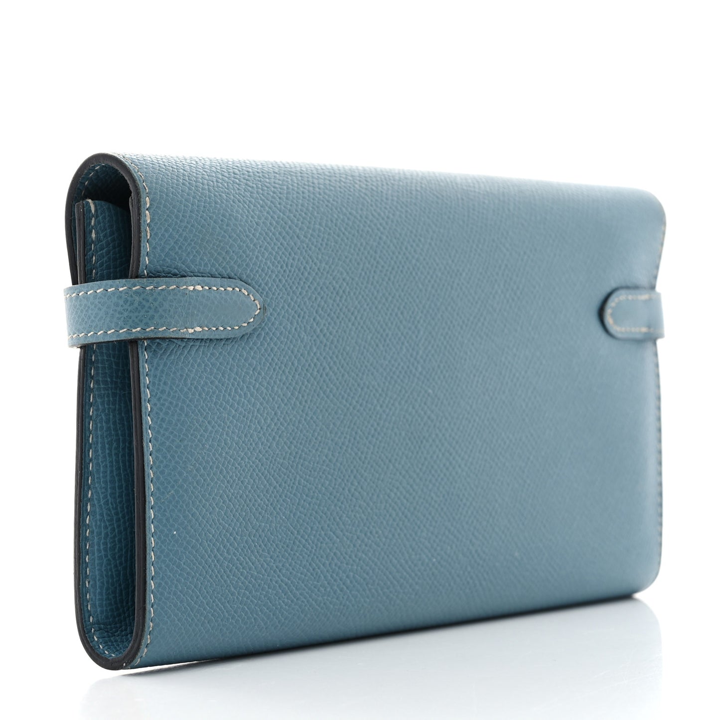 Epsom Kelly Longue Wallet Blue Jean