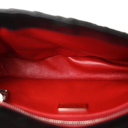 Prada Nappa Gaufre Sound Chain Flap Shoulder Bag Black 5 of 12