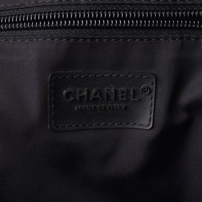 Chanel Nylon Embroidered CC Backpack White Black 6 of 14