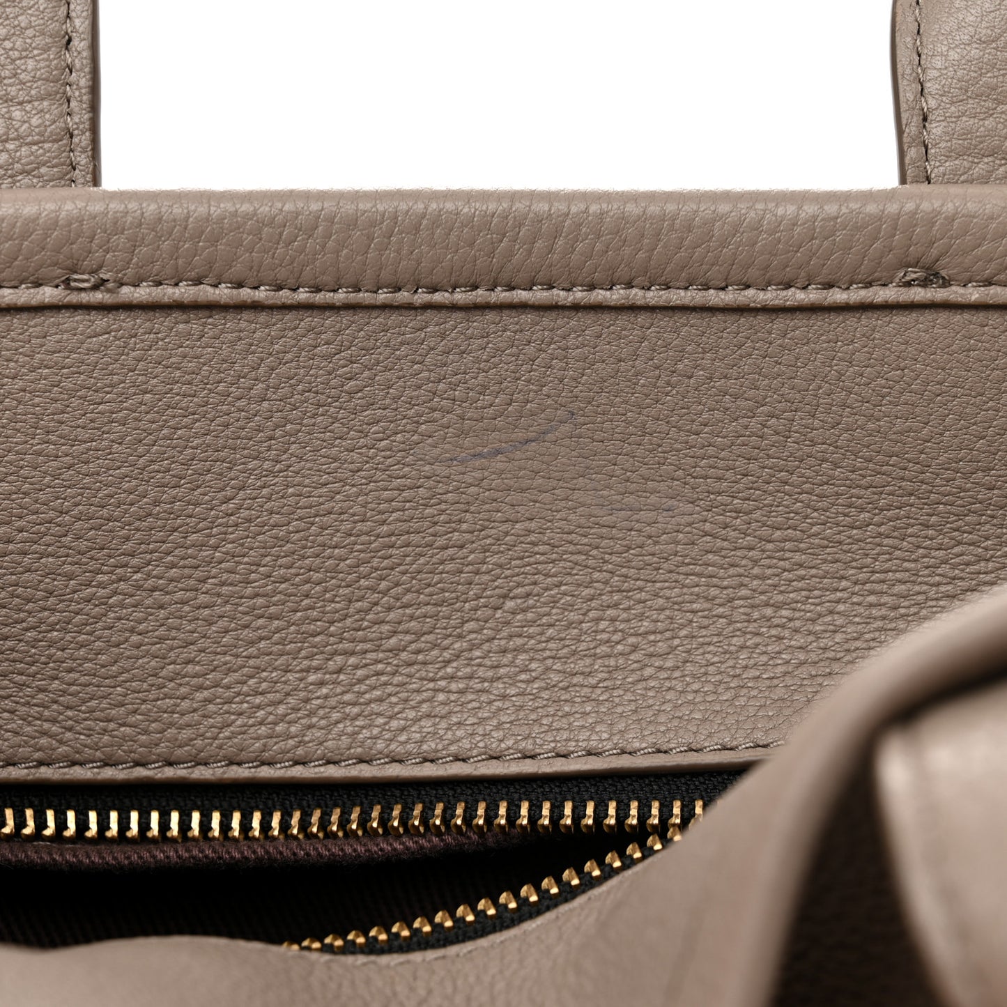 Grained Calfskin Small The Tote Bag Cement