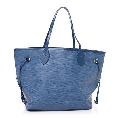 Louis Vuitton Epi Neverfull MM Denim Blue 1 of 10