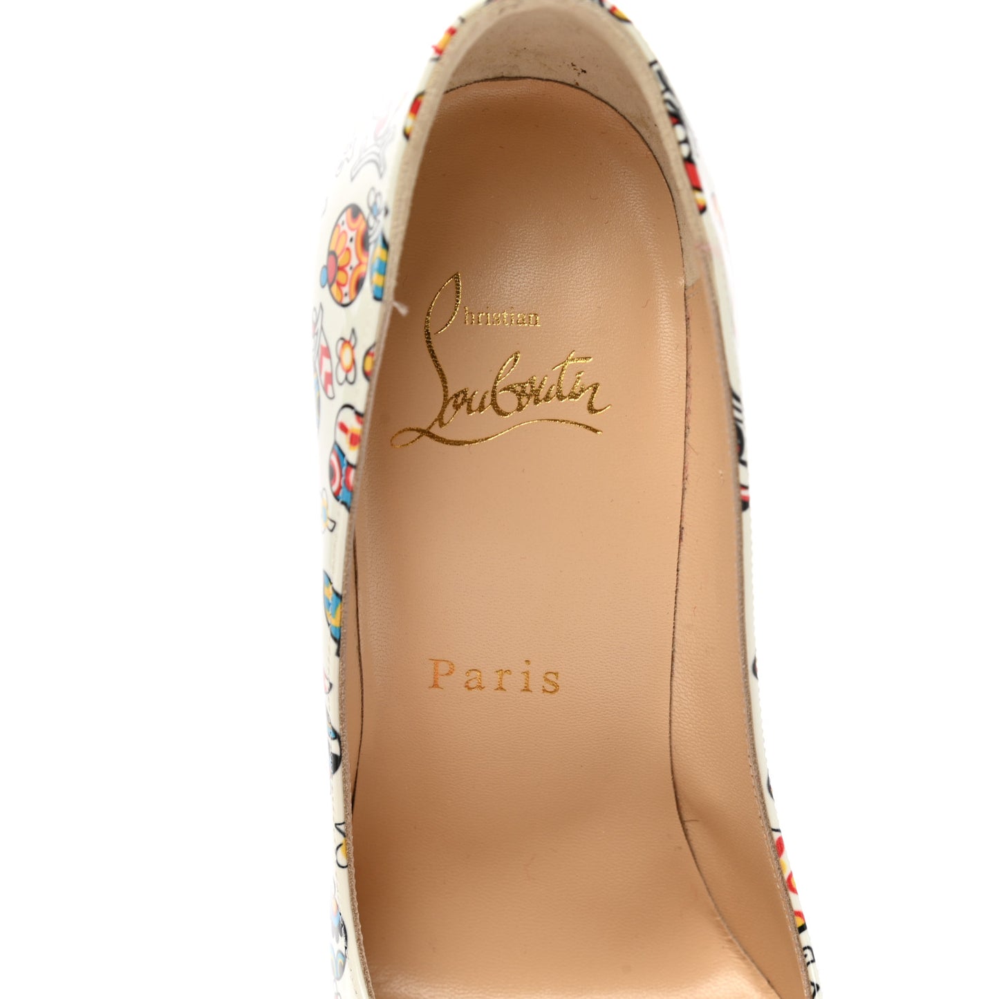 Patent Pigalle Follies Fiori 100 Pumps 35.5 Latte