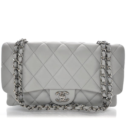 Chanel Lambskin Quilted 3 Flap Grey 1 of 13