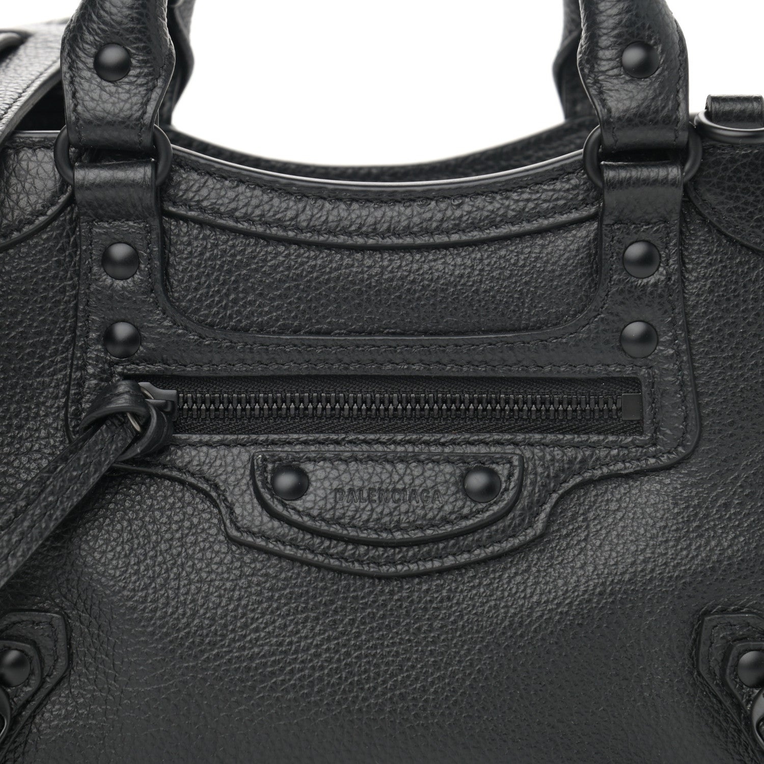 Balenciaga Grained Calfskin Neo Classic Black Hardware Mini City Black 8 of 13