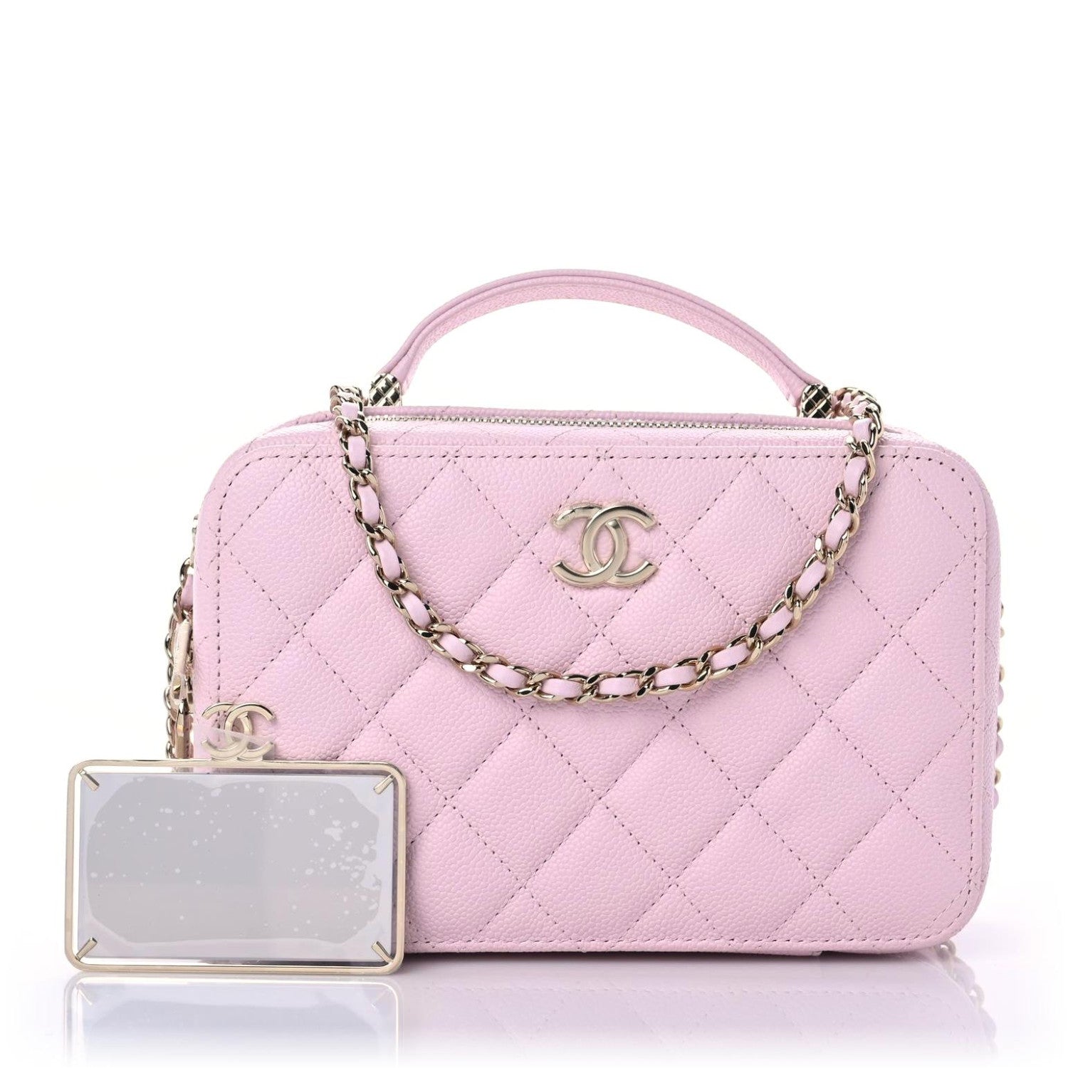 Chanel Caviar Quilted Vanity Case Light Pink 1 of 10