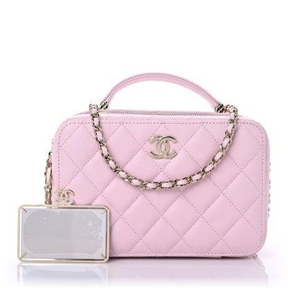 Chanel Caviar Quilted Vanity Case Light Pink 1 of 10
