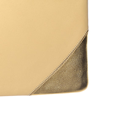 Celine Metallic Lambskin Bi-Color Coeur Ipad Clutch Gold 8 of 10