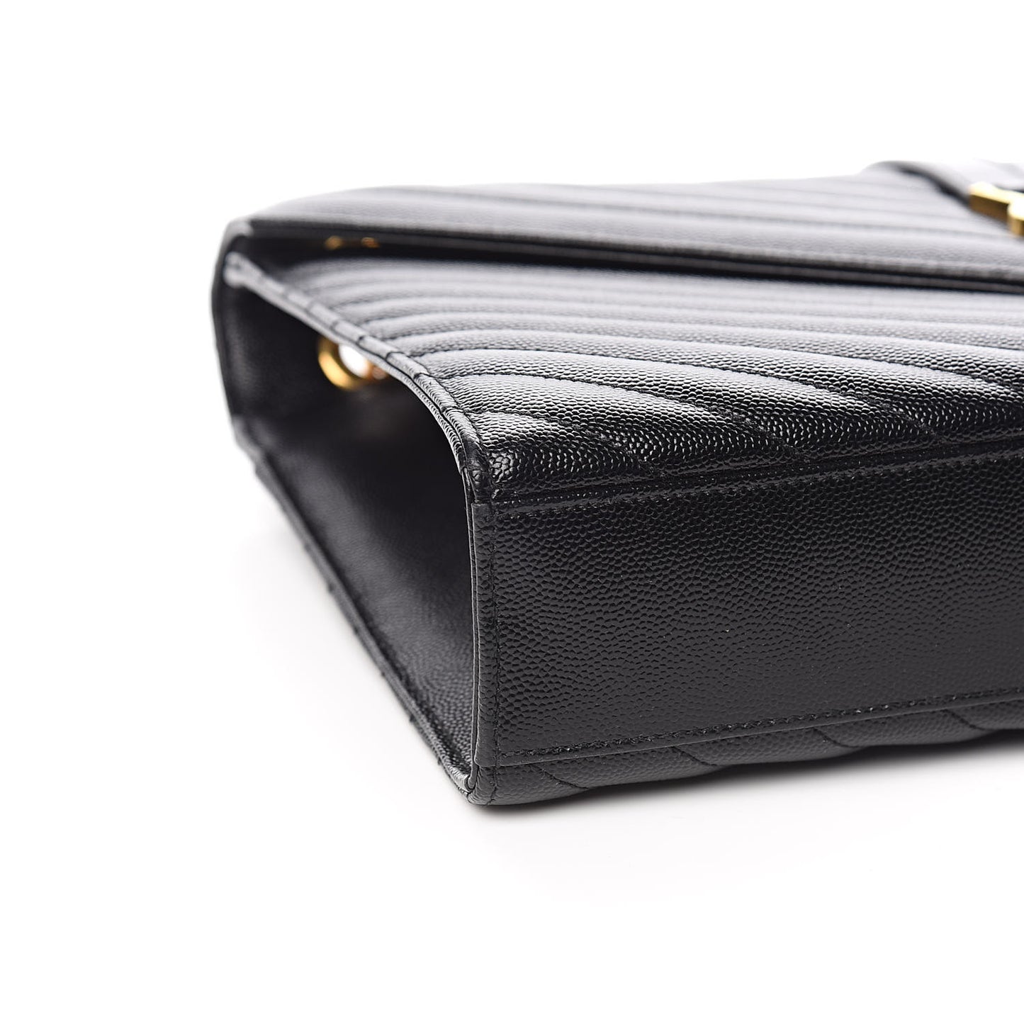Grain De Poudre Matelasse Chevron Large Monogram Satchel Black