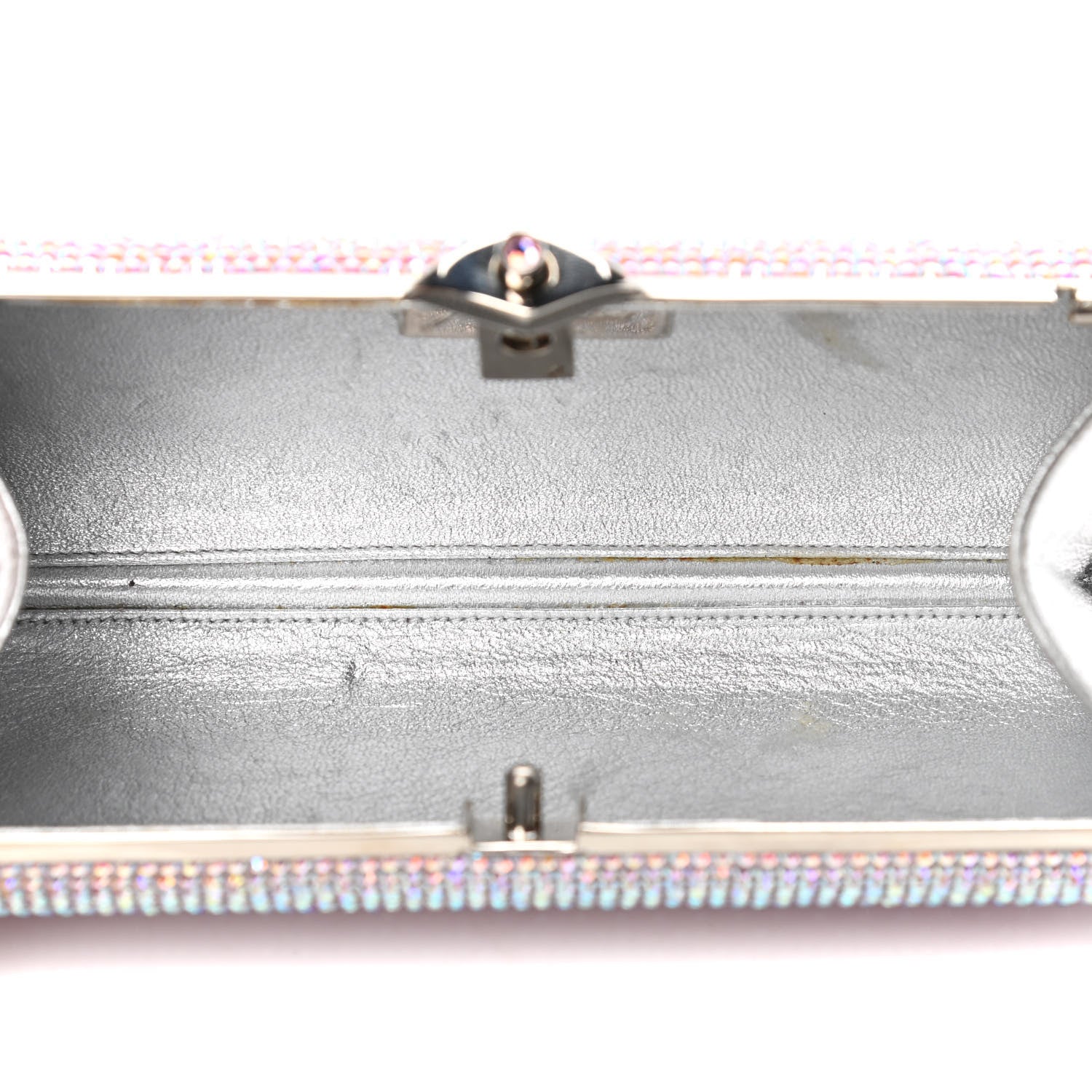 Judith Leiber Swarovski Crystal Minaudiere Clutch Pink 4 of 4