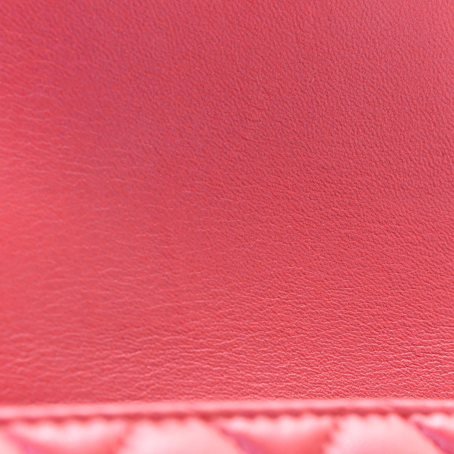 Iridescent Lambskin Quilted Mini Top Handle Rectangular Flap Red