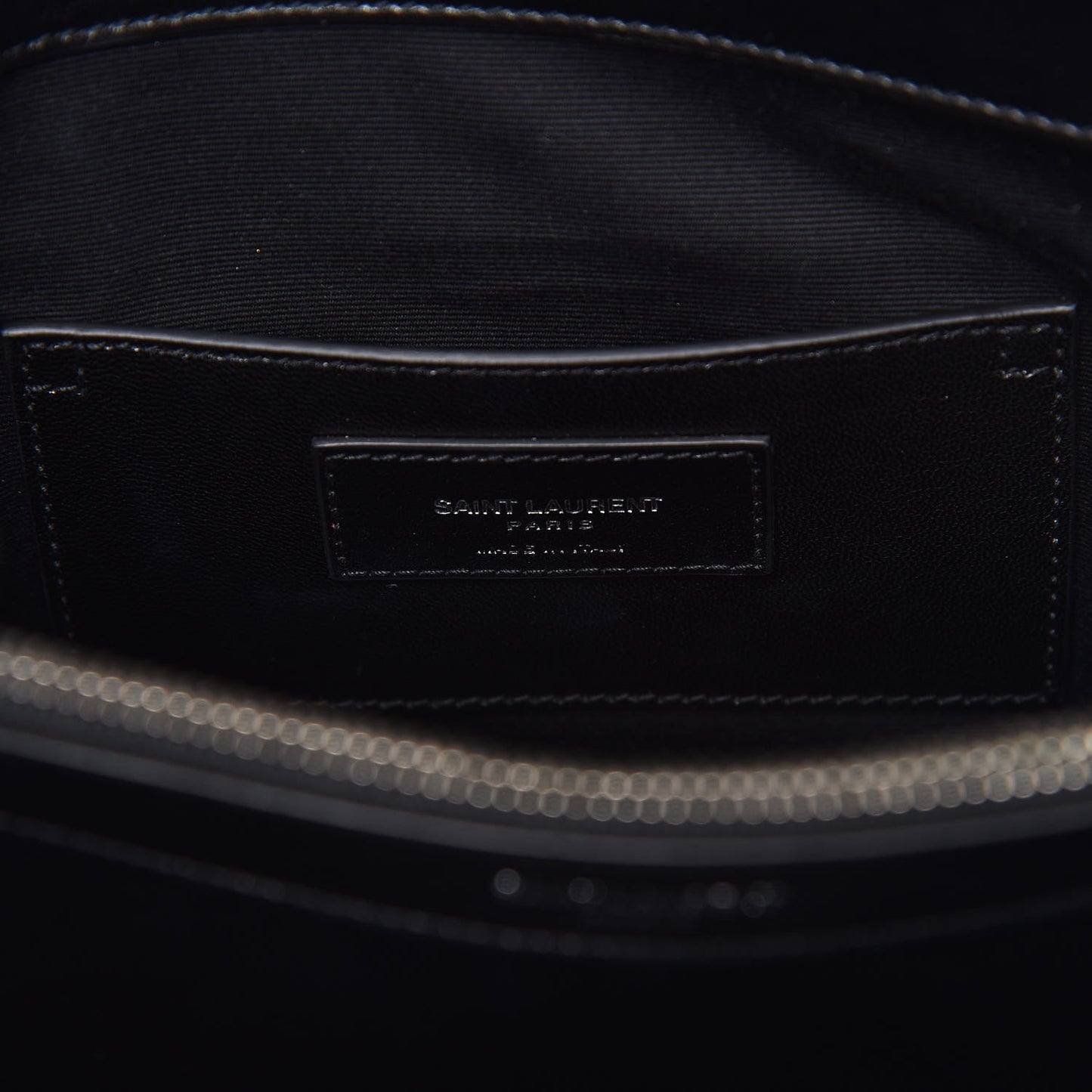 Denim Mixed Matelasse Triquilt Large Monogram Envelope Satchel Black