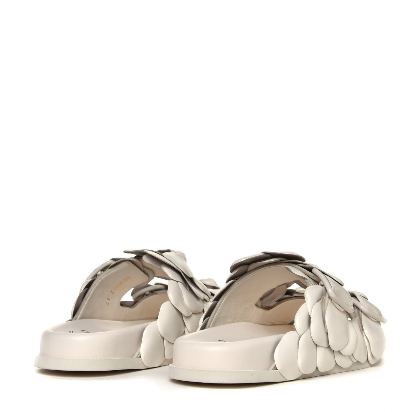 Kidskin Atelier 03 Rose Edition Double Buckle Slide Sandals 37 Avorio