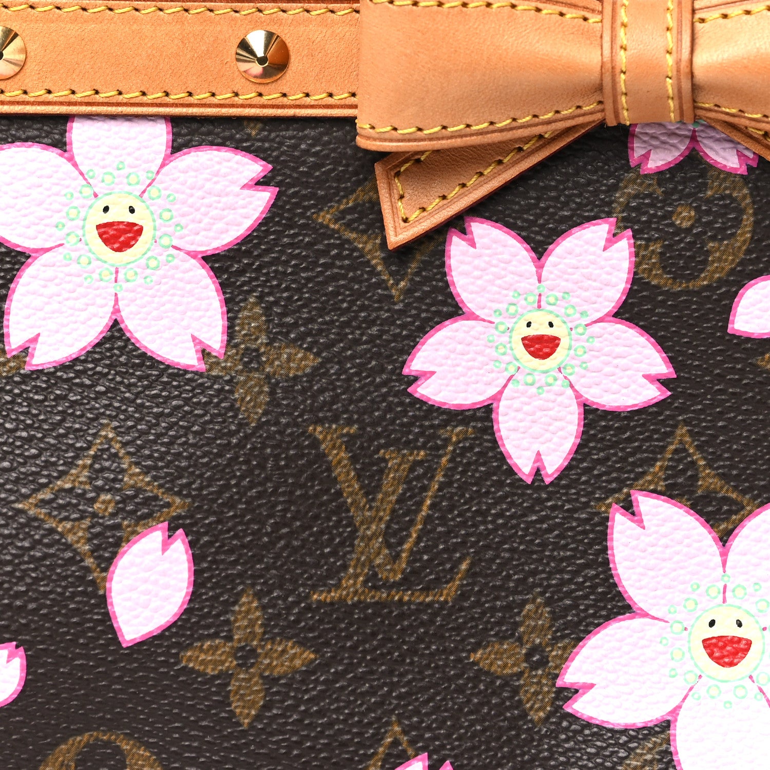 Louis Vuitton Monogram Cherry Blossom Pochette Accessories Brown