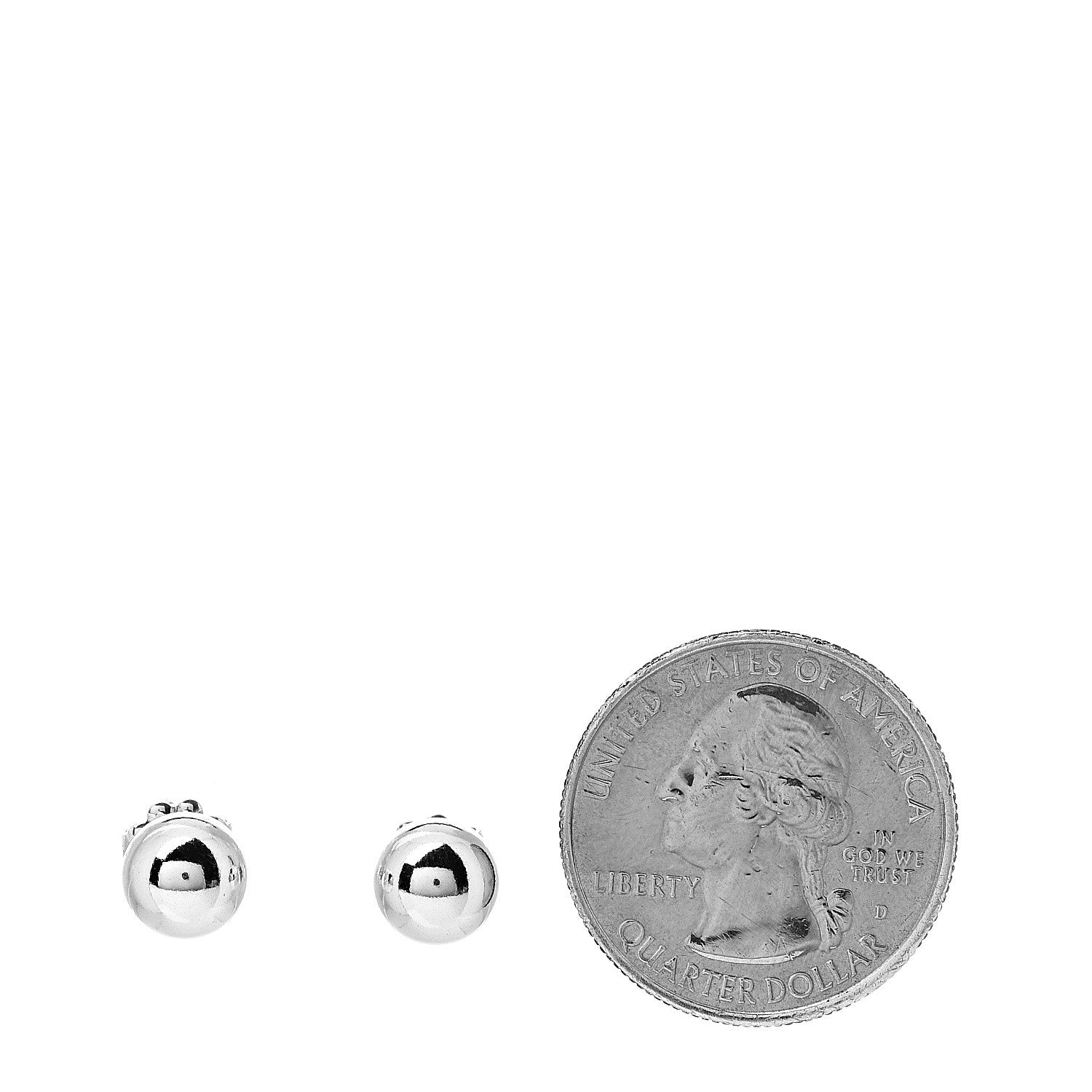Tiffany Sterling Silver 8mm HardWear Ball Earrings 2 of 4