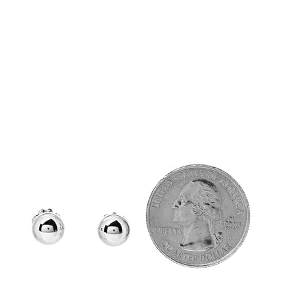 Tiffany Sterling Silver 8mm HardWear Ball Earrings 2 of 4