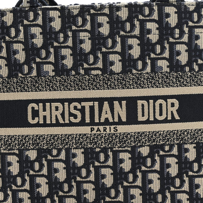 Christian Dior Oblique Small Book Tote Blue Multicolor 8 of 12