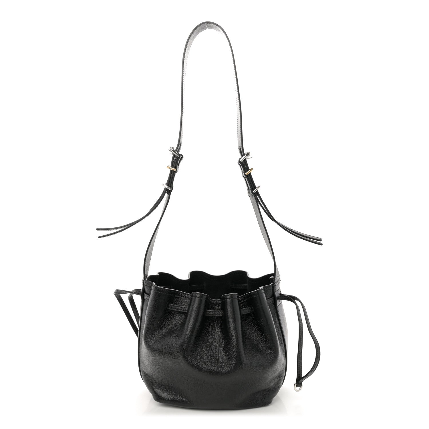 Givenchy Creased Patent Calfskin Pumpkin Bag Black 1 of 10