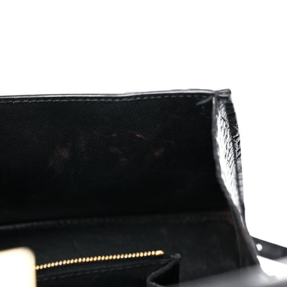 Balenciaga Shiny Calfskin Crocodile Embossed Small Hourglass Top Handle Bag Black 17 of 21
