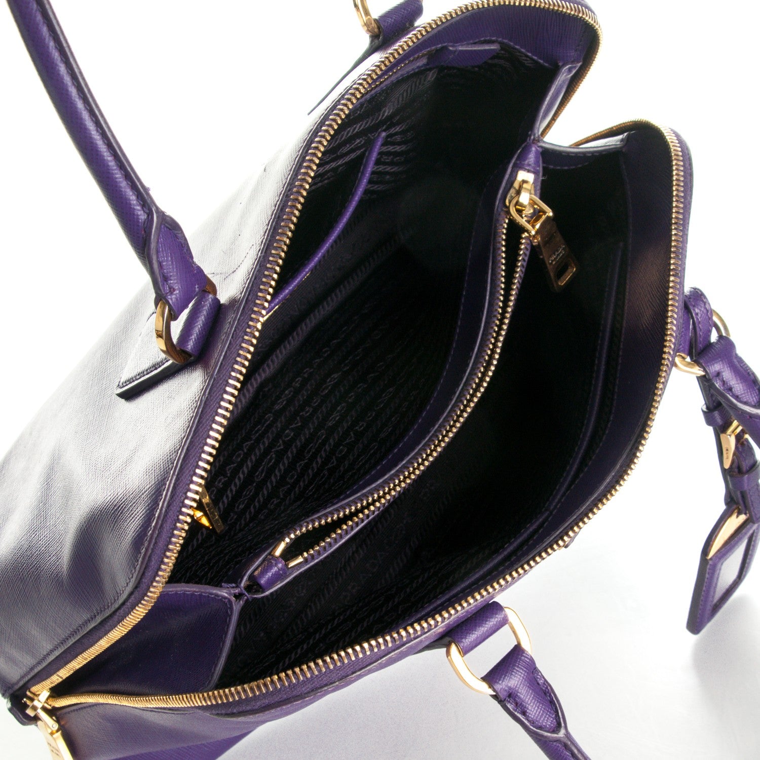 Prada Saffiano Lux Medium Promenade Tote Viola 5 of 7