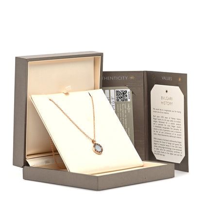 Bulgari 18K Rose Gold Diamond Black Onyx Mother of Pearl BVLGARI BVLGARI Pendant Necklace 7 of 7