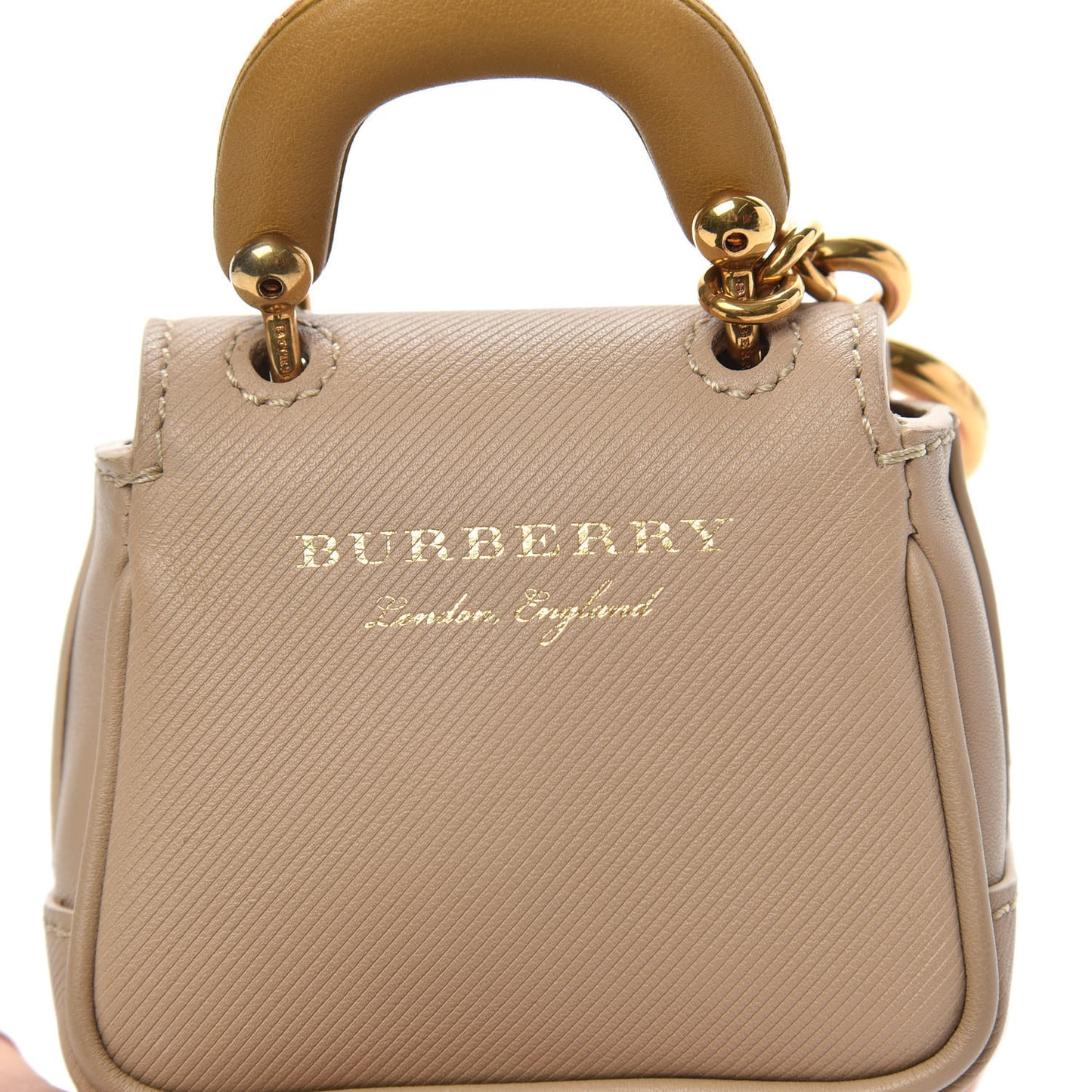 Trench Calfskin DK88 Tote Charm Honey Ochre Yellow