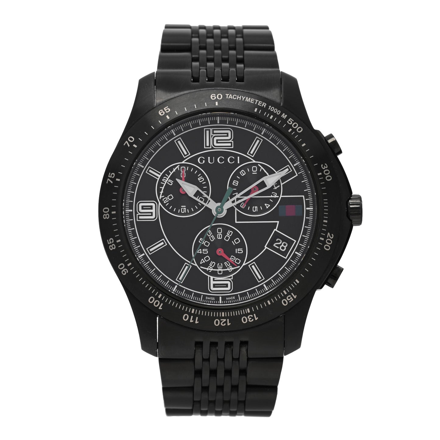 PVD Stainless Steel 44mm G-Timeless Chronograph Quartz Watch Black