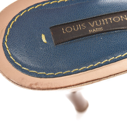 Louis Vuitton Denim Bow Mules Heels 38 12 of 15