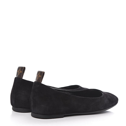 Louis Vuitton Suede Monogram Uniformes Ballet Flats 36.5 Black 4 of 11