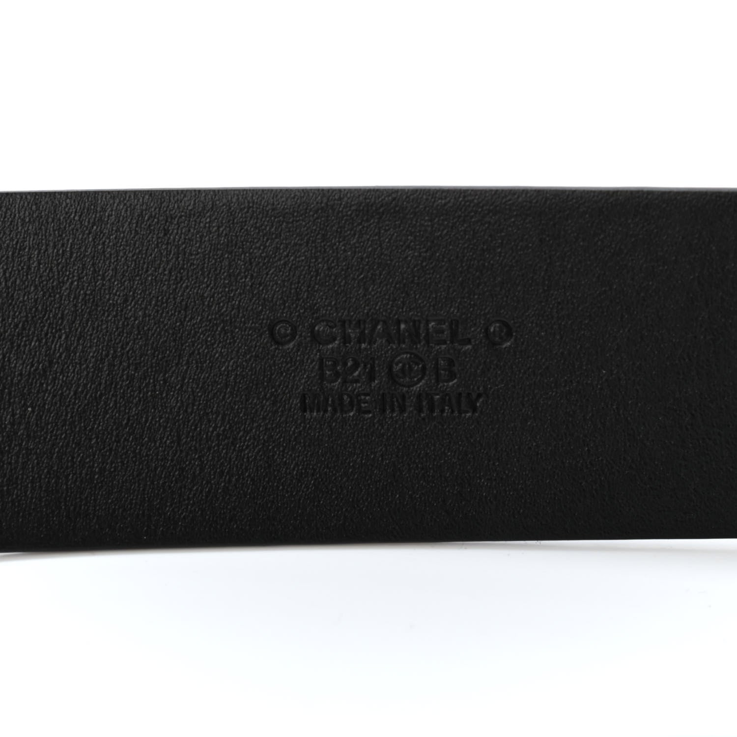 Chanel Calfskin Crystal CC Chain Belt 85 34 Black 3 of 5