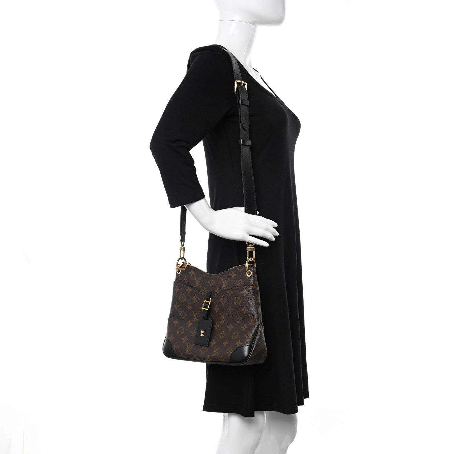 Louis Vuitton Monogram Odeon PM Black 2 of 9