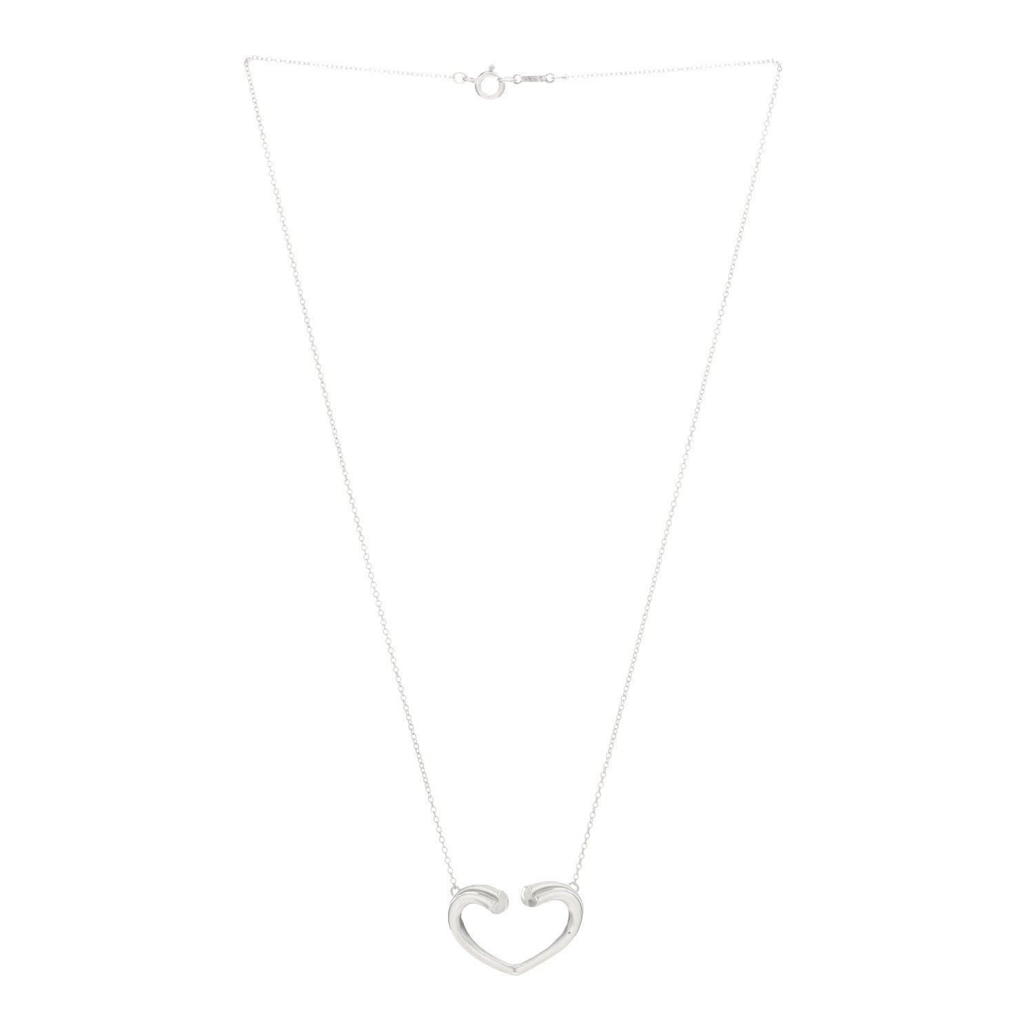 Tiffany Sterling Silver Paloma Picasso Tenderness Heart Pendant Necklace 2 of 4