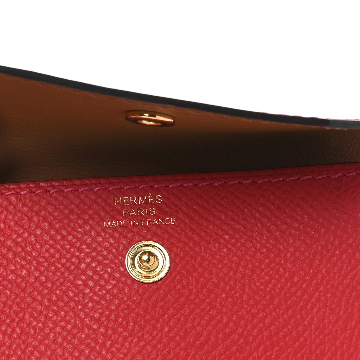 Epsom Kelly Pocket Belt Pouch Rouge Radieux
