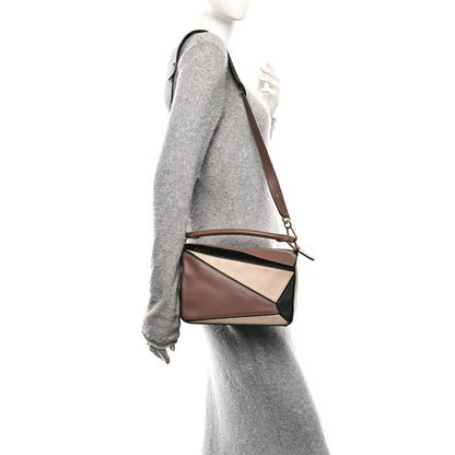 Loewe Calfskin Small Puzzle Bag Sand Hazelnut Ash 2 of 9