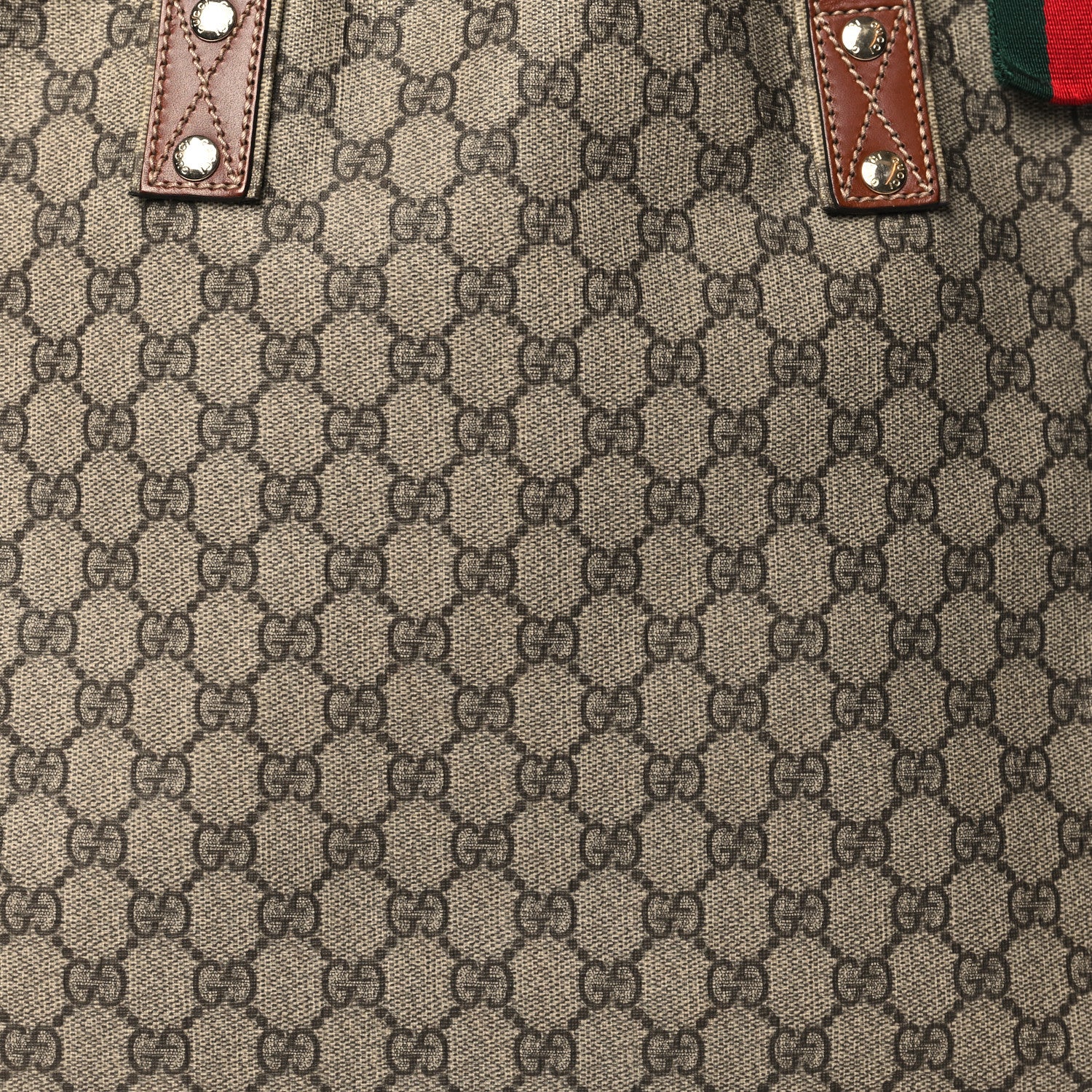 Gucci GG Plus Monogram Large Signature Web Loop Tote Brown 8 of 10