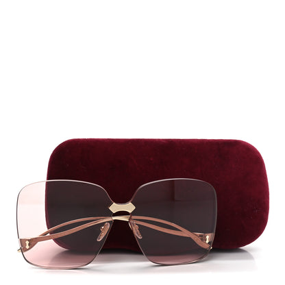 Gucci Rimless Sunglasses GG0352S Gold Flash Pink 7 of 7