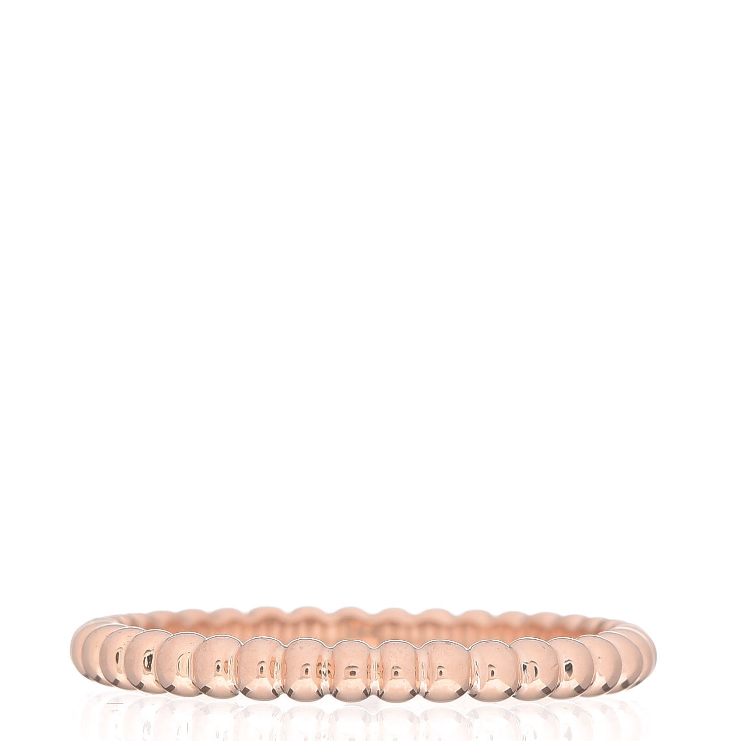 Van Cleef & Arpels 18K Rose Gold Small Perlee Ring 53 6.25 3 of 5