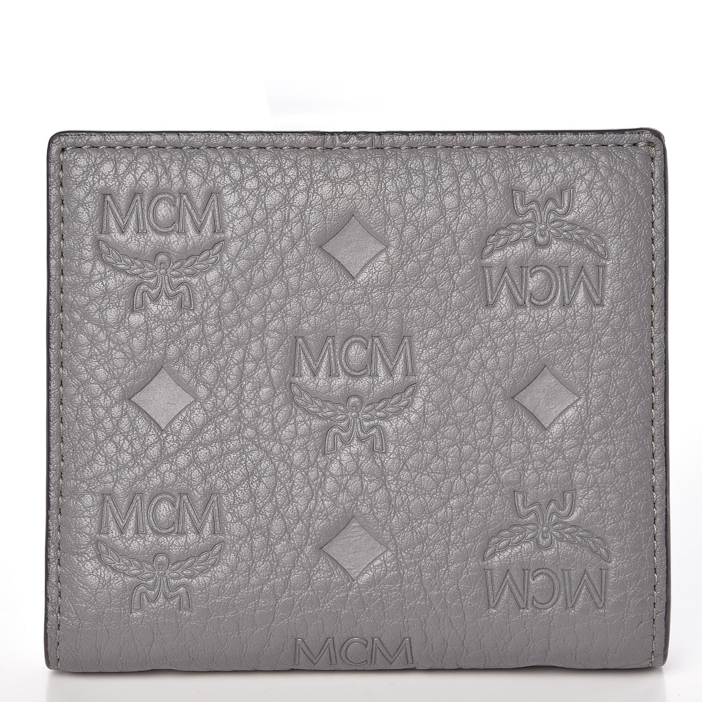 Calfskin Signature Monogram Klara Bi-Fold Wallet Dove