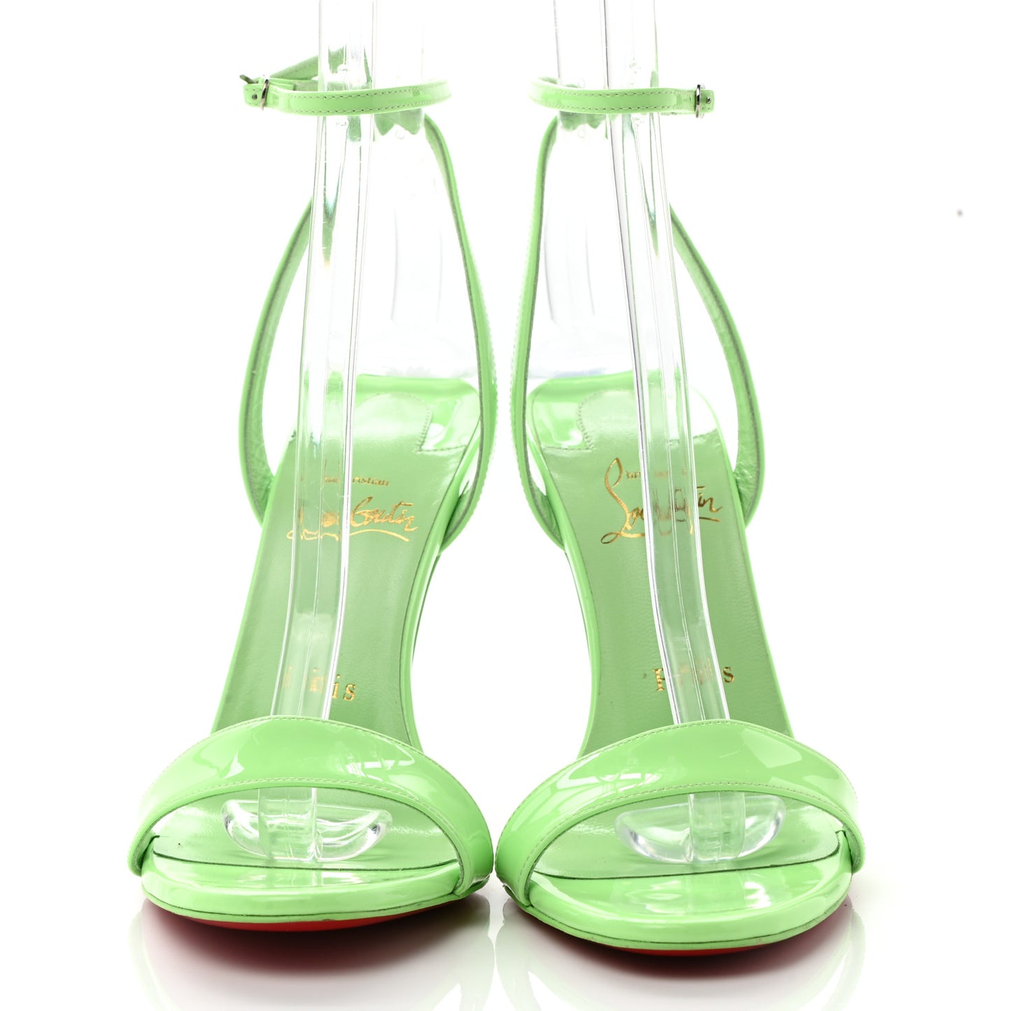 Patent Loubigirl 100 Sandals 37 Neon Green