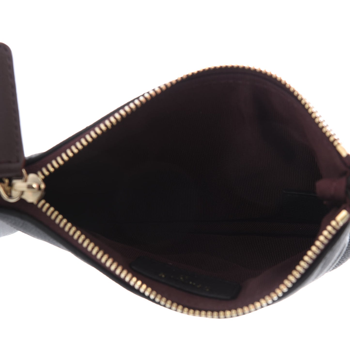 Caviar Chevron Quilted Small Cosmetic Case Black