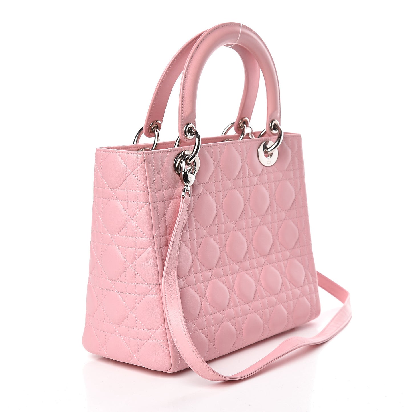 Lambskin Cannage Medium Lady Dior Pink