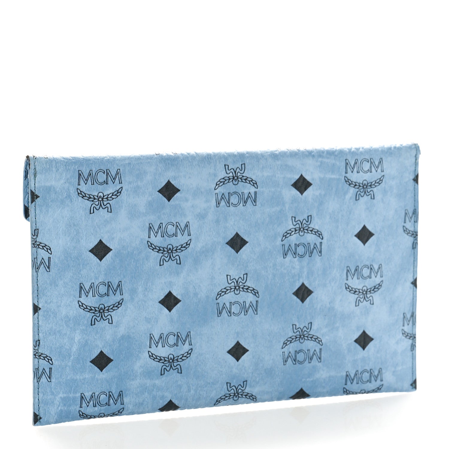 MCM Visetos Envelope Clutch Blue 3 of 9
