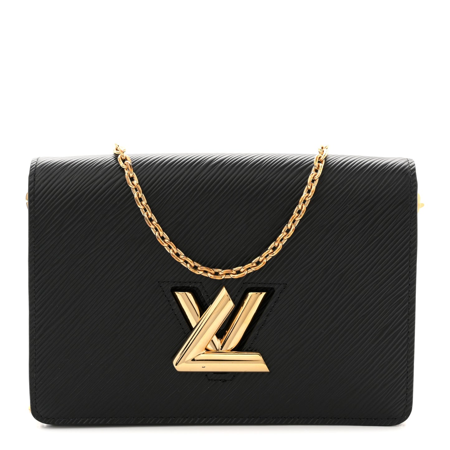 Epi Twist Belt Chain Wallet Black