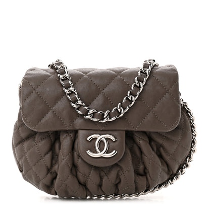 Chanel Washed Lambskin Quilted Mini Chain Around Flap Taupe 1 of 14