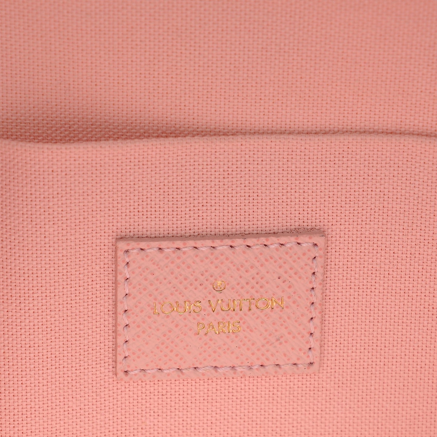 Damier Azur Pochette Felicie Chain Wallet Rose Ballerine